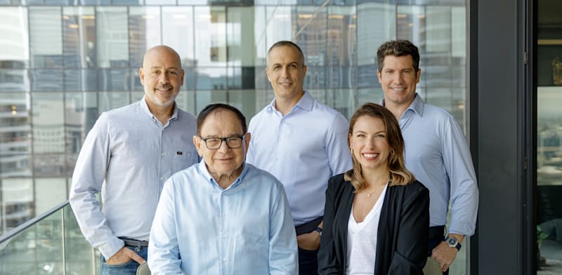 Partners in Red Dot Capital: Back row from left: Barak Salomon, Yaniv Stern, Atad Peled; front row: Yoram Oron, Danielle Ardon Baratz