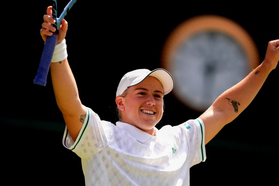 Sonay Kartal after beating Diane Parry in the Wimbledon third round