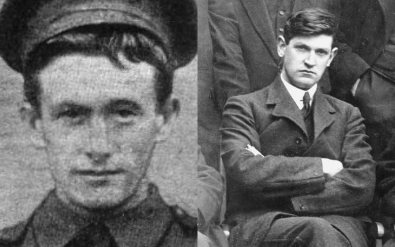 Michael O'Leary (left) and Michael Collins (right) were both born in West Cork just weeks apart.