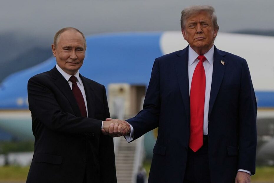 Alaska summit: Donald Trump, Vladimir Putin shake hands ahead of Ukraine talks