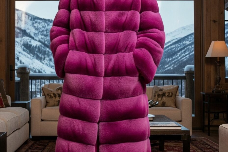 Fuchsia Rex Rabbit Coat