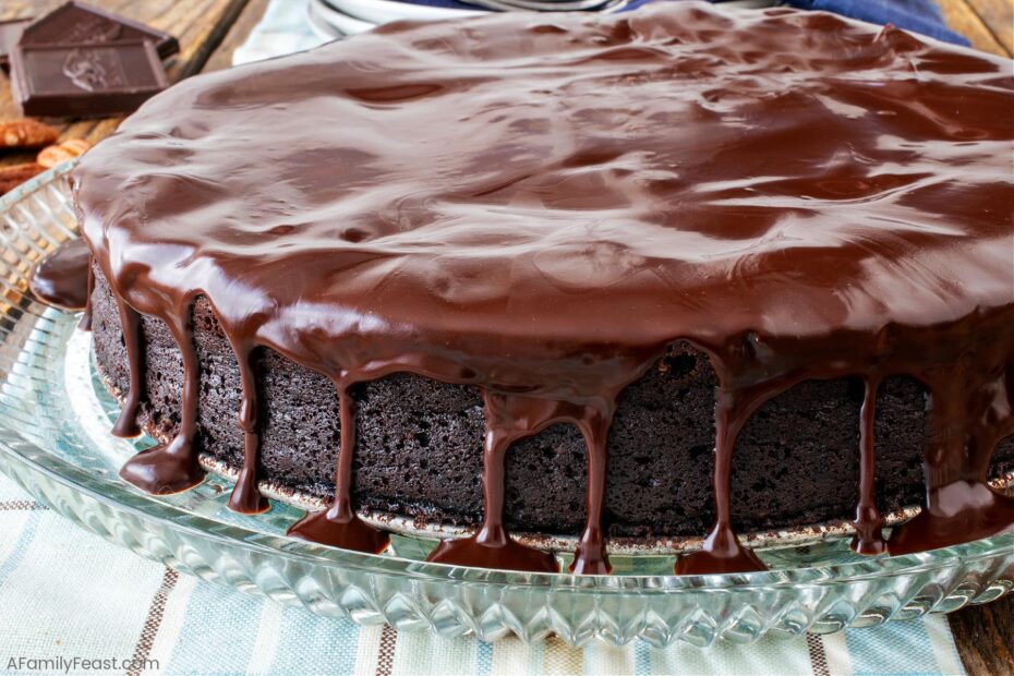 Bourbon Pecan Flourless Chocolate Torte - A Family Feast