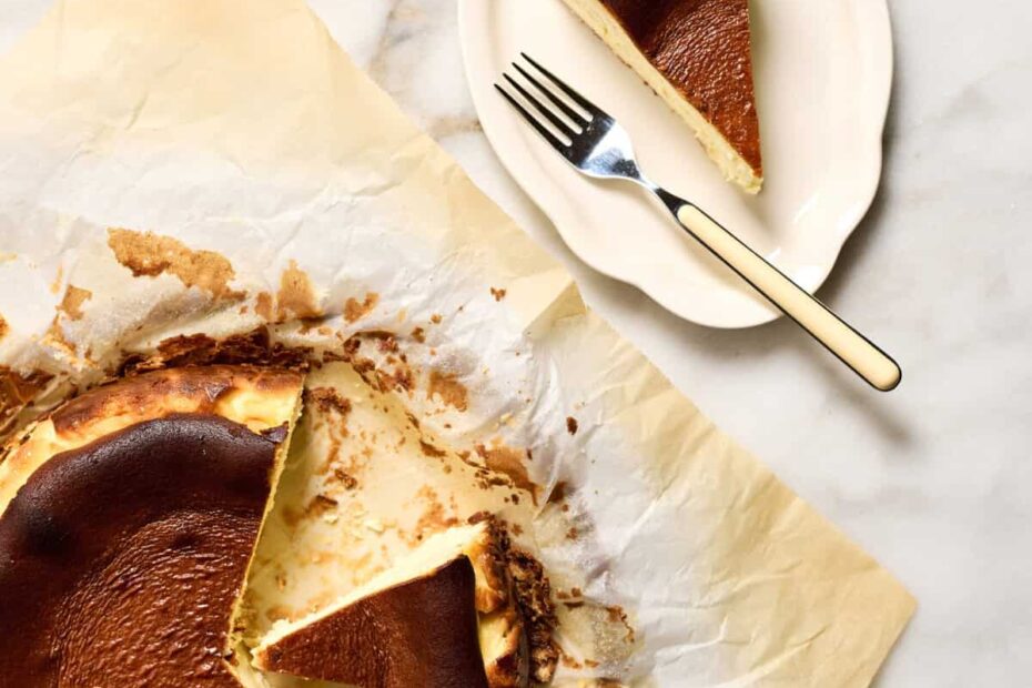 Easy Basque Cheesecake - A Cozy Kitchen