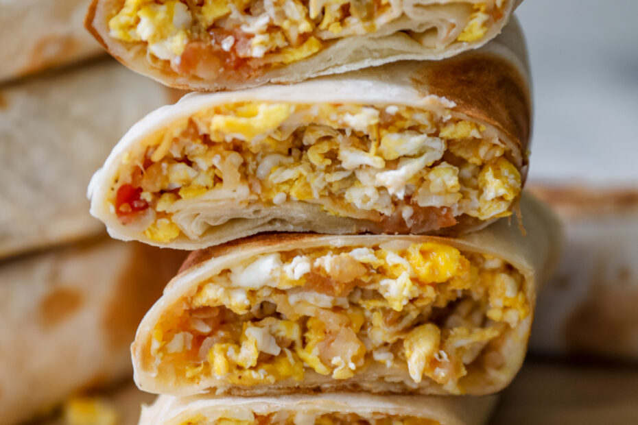 Easy Breakfast Burrito Recipe (5 Ingredients) | Elizabeth Rider