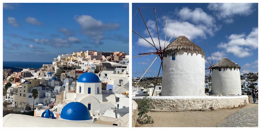 photo depicting the island of Mykonos vs Santorini