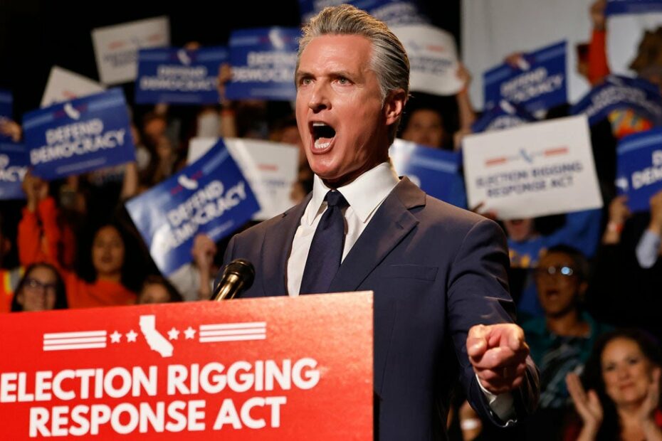 Newsom Vows to Pack California’s Conservative Outposts With Dem Voters, New Map Shows