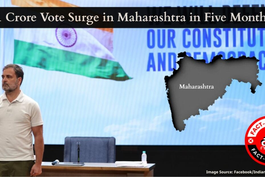 Rahul Gandhi's '1 crore vote surge in Maharashtra' claim not supported by EC data - Alt News