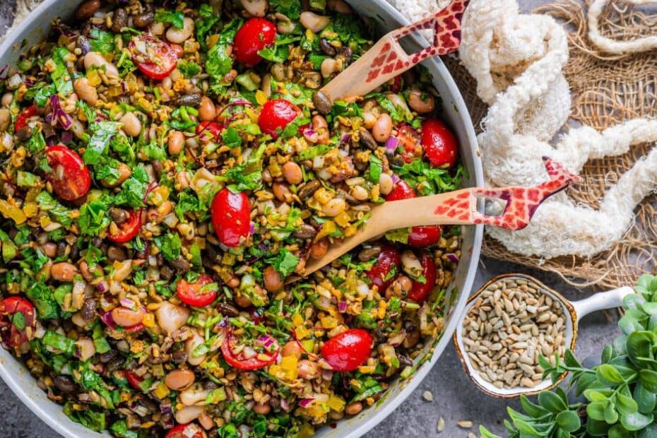 Vegan Dense Bean Salad (TikTok Viral Recipe Made Easy!)