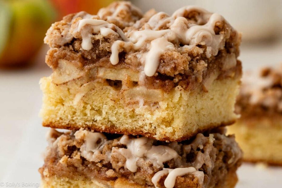 Apple Crumb Cake with Double Crumb & Cinnamon Apples