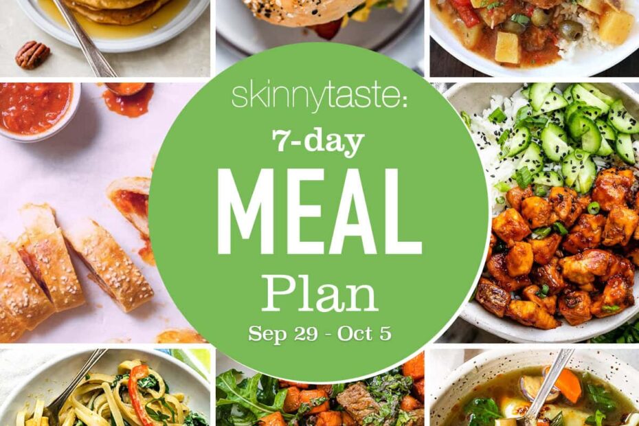Free 7 Day Healthy Meal Plan (Sept. 29- Oct. 5)