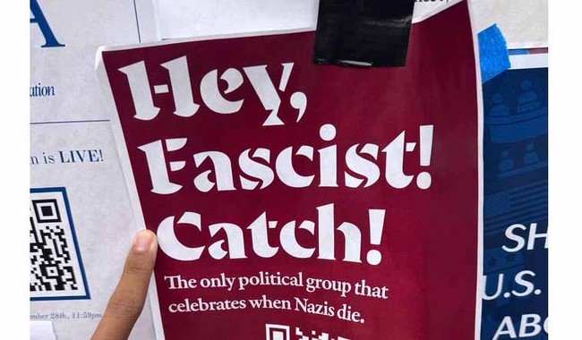 John Brown Gun Club Recruits on Campus Saying It's the Only Group That Celebrates When Nazis Die