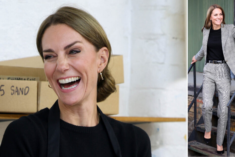 Kate Middleton Just Visited Two Historic Textile Mills wearing the Most Perfectly Tailored Suit