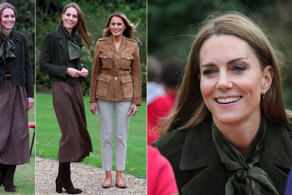 Kate Middleton Just Wore the Most Thoughtful Autumn Outfit for Her Appearance With Melania Trump
