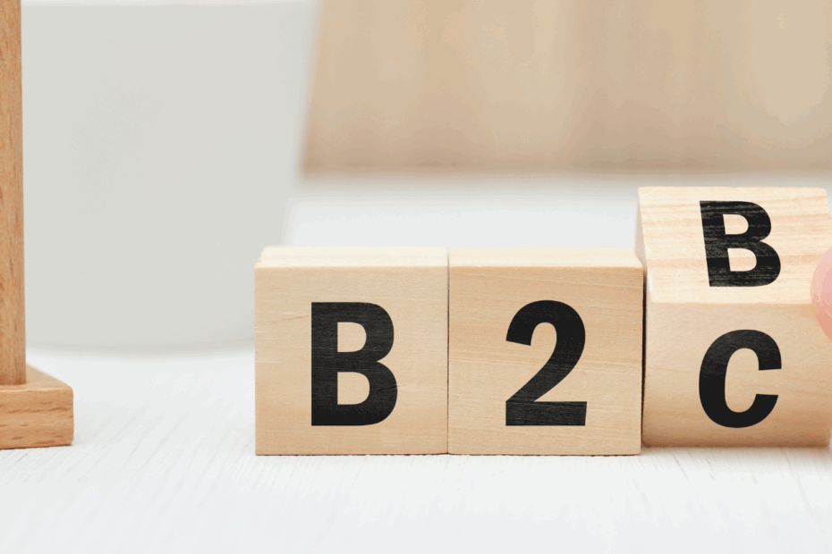 B2B2C tiles represent how B2B brands can learn from consumer brands' marketing and storytelling stratgies.