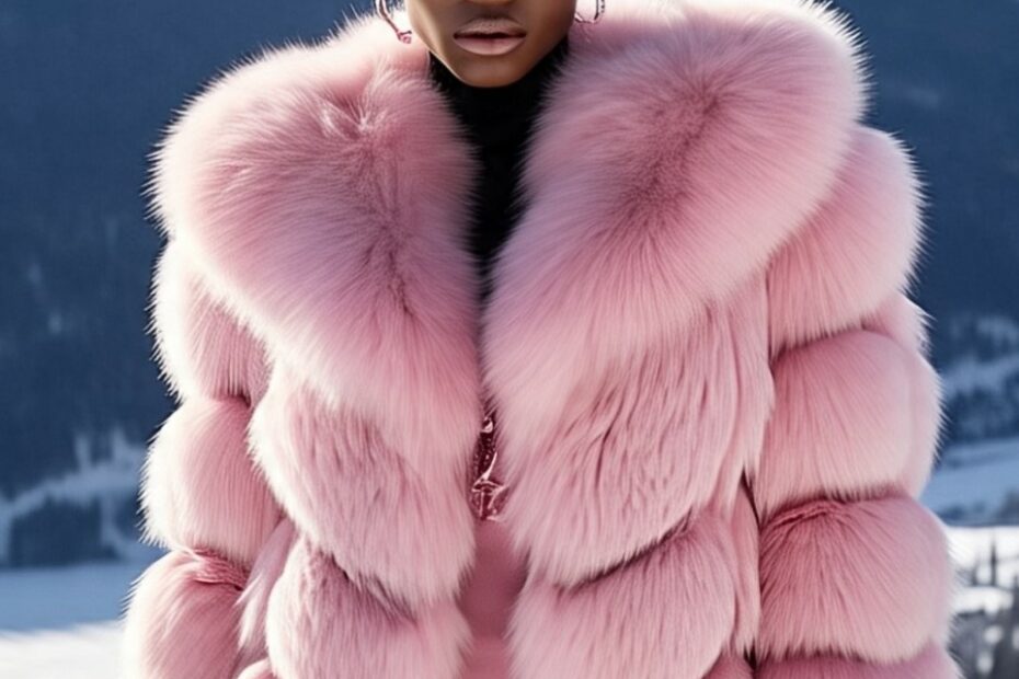 Fluffy Pink Fox Jacket