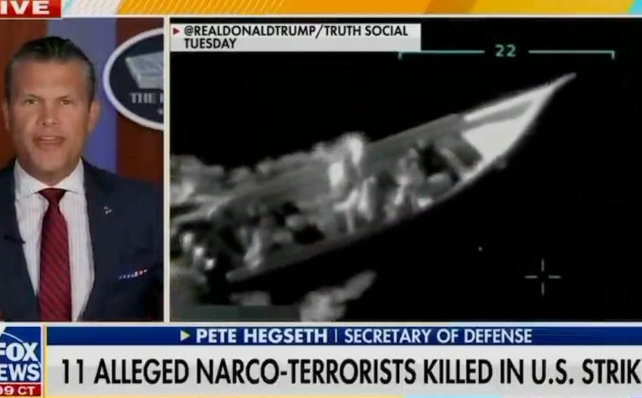 Trump And Secretary Sh*tfaced Blew Up A Little Bitty Boat, Ooh Big Men! Big Men!