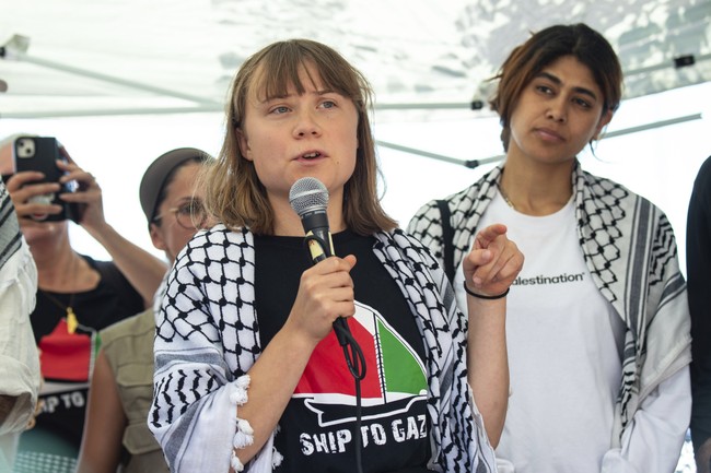 WATCH: Greta Thunberg's Numbnut Navy Allegedly Hit by Drone Attack