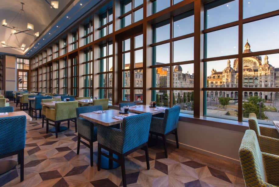 view from inside the Radisson Blu Hotel, Antwerp City Centre, where to stay in Antwerp