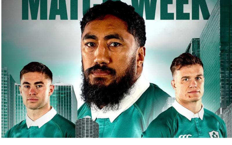 Ireland's rugby team set to play the All Blacks in Chicago.