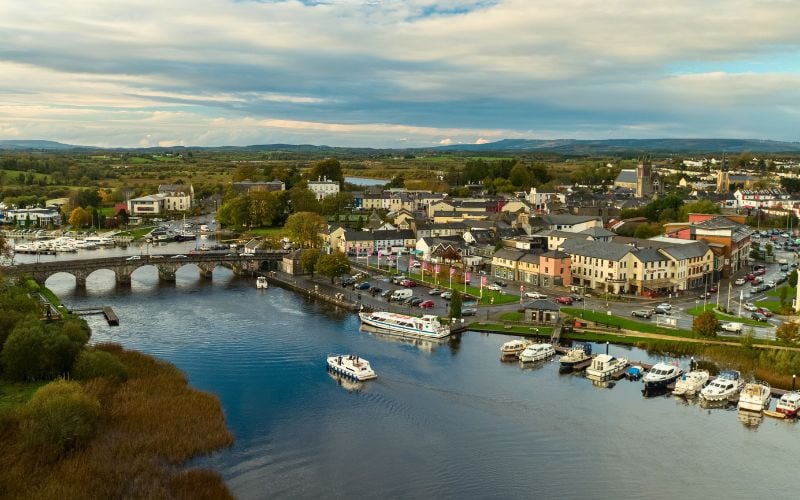 The marina in Carrick-on-Shannon, Co Leitrim.
