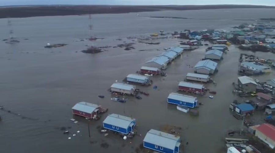 Western Alaska Hit By Deadly Typhoon, Trump Mad About His Time Magazine Vagina-Neck