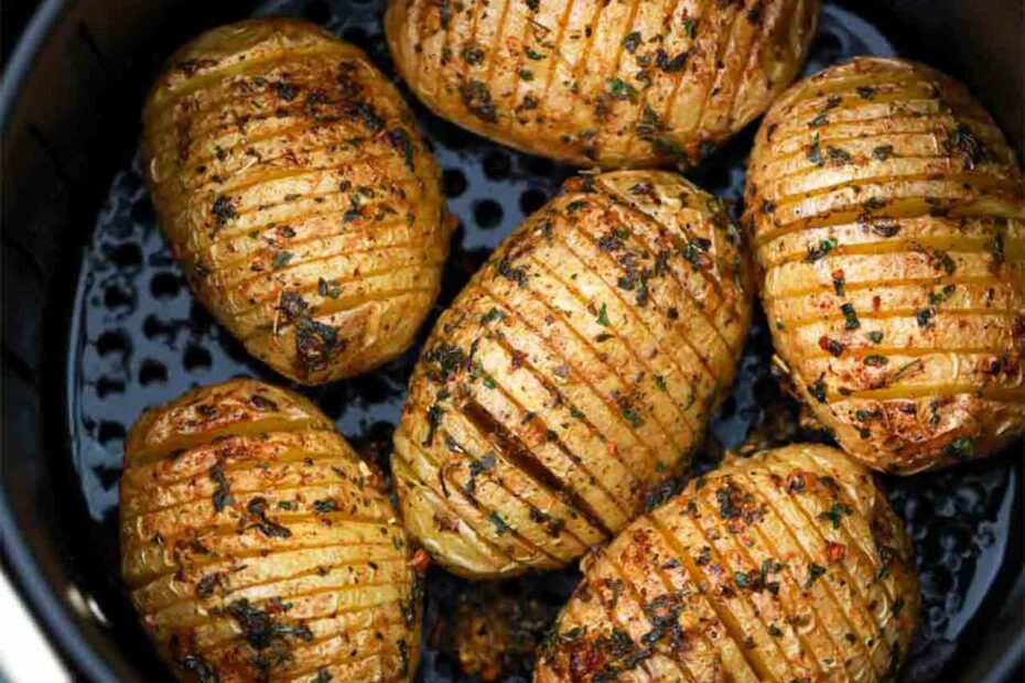 Air Fryer Hasselback Potatoes