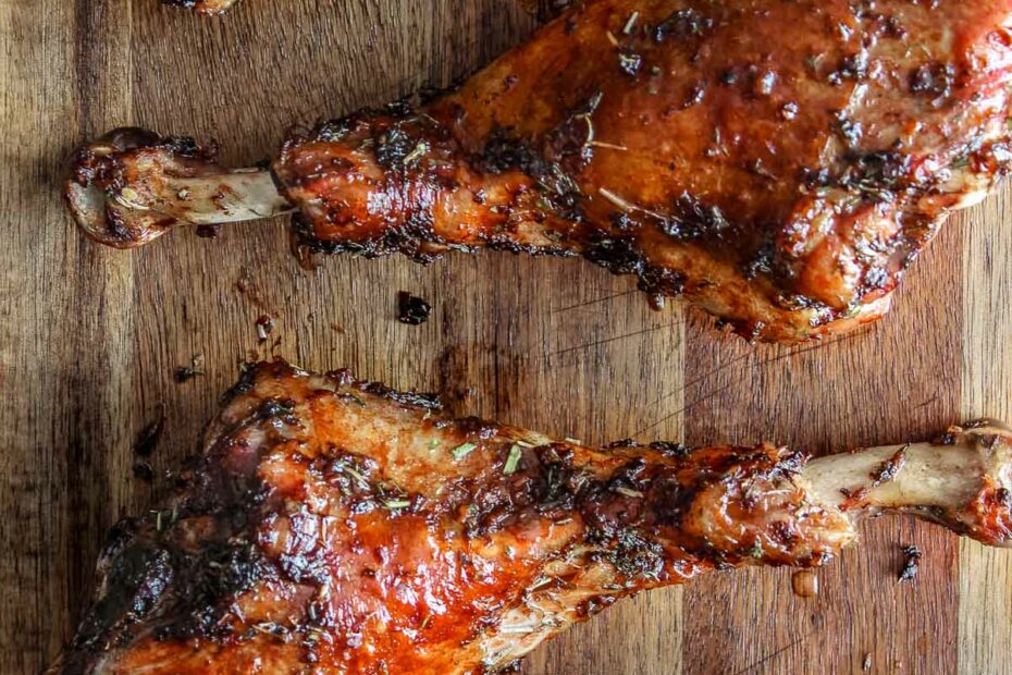 Easy Roasted Turkey Legs with Herb Glaze