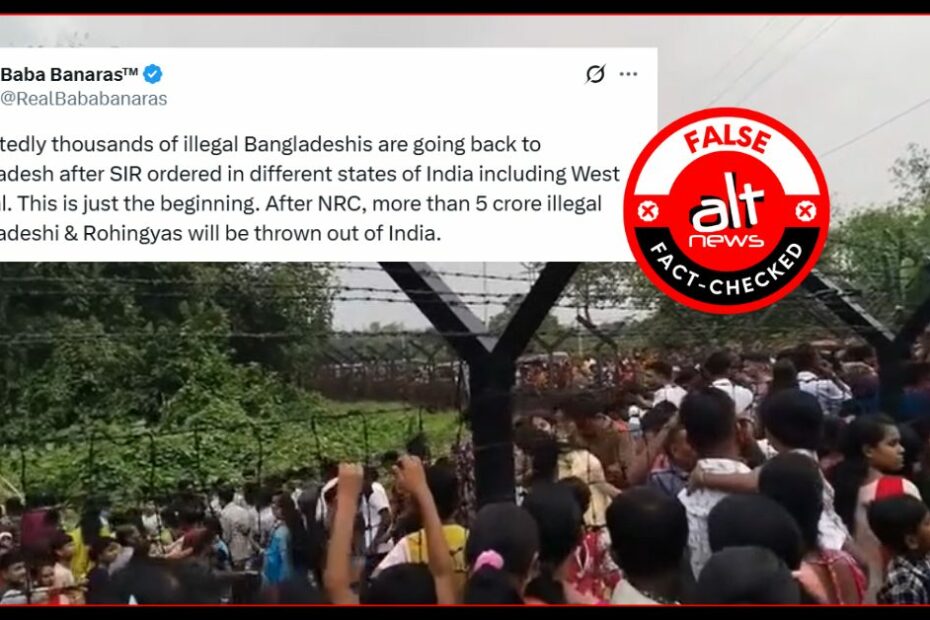 Exodus of illegal Bangladeshis from Bengal? No, viral video shows Kali idol immersion crowd in border village - Alt News