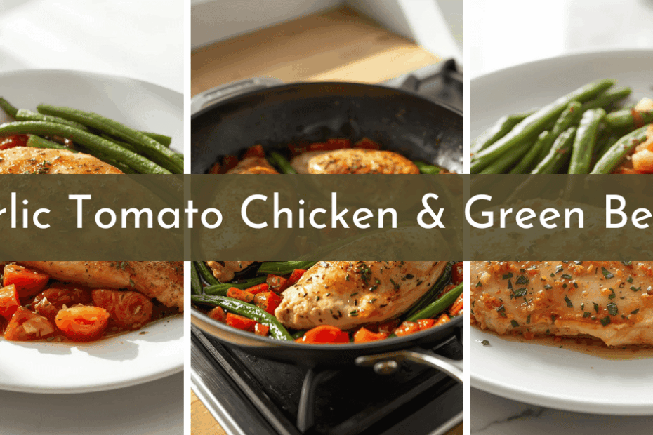 This Garlic Tomato Chicken and Green Beans dinner recipe is not only low carb, but budget friendly too!