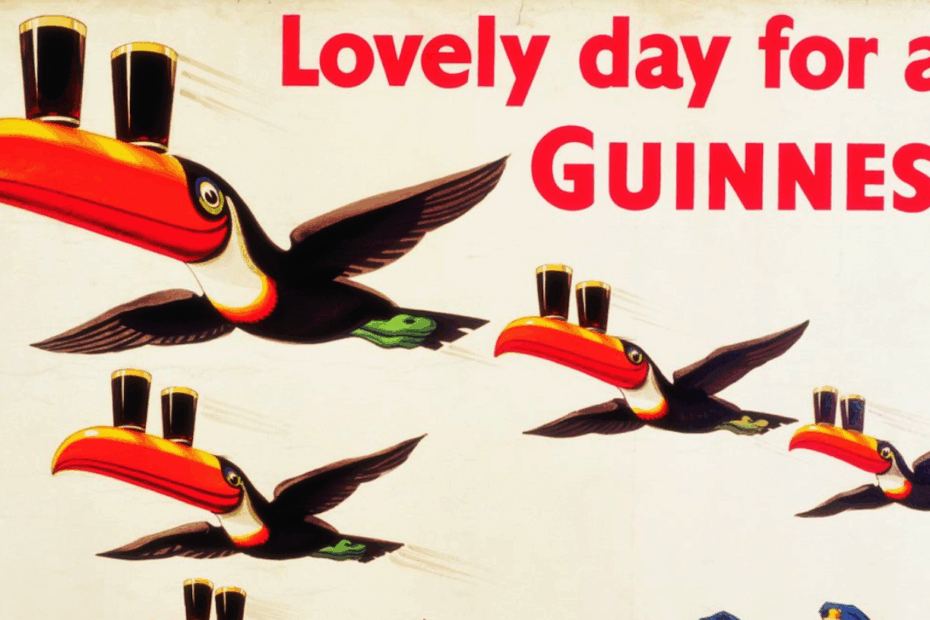"A Lovely Day for a Guinness": a vintage Guinness ad by John Gilroy.