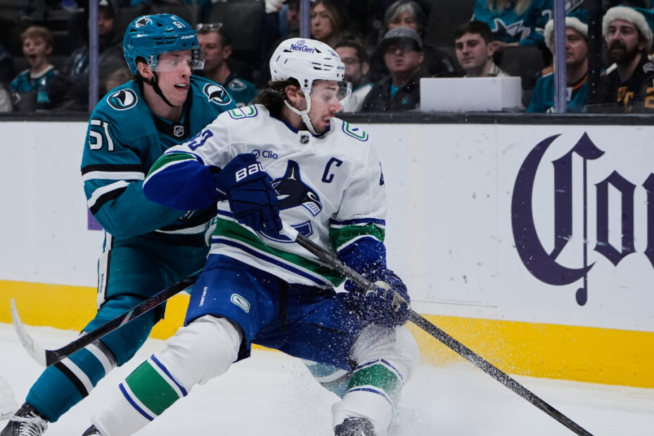 Officiating, power-play woes undo Canucks in loss to Sharks