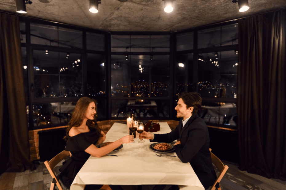 romantic dinner at Heron Tower Restaurant
