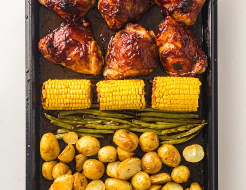 Sheet Pan Barbecue Chicken Thighs
