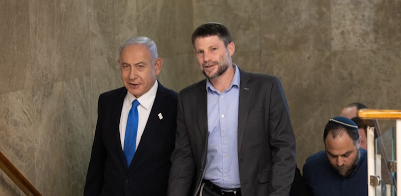 Benjamin Netanyahu and Bezalel Smotrich credit: Alex Kolomoysky Yediot Ahronot