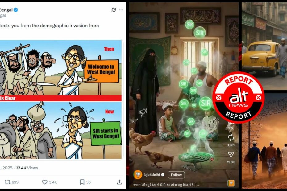 SIR gives BJP fresh excuse to demonize Muslims and create polarization; Bengal, Delhi units lead the way - Alt News