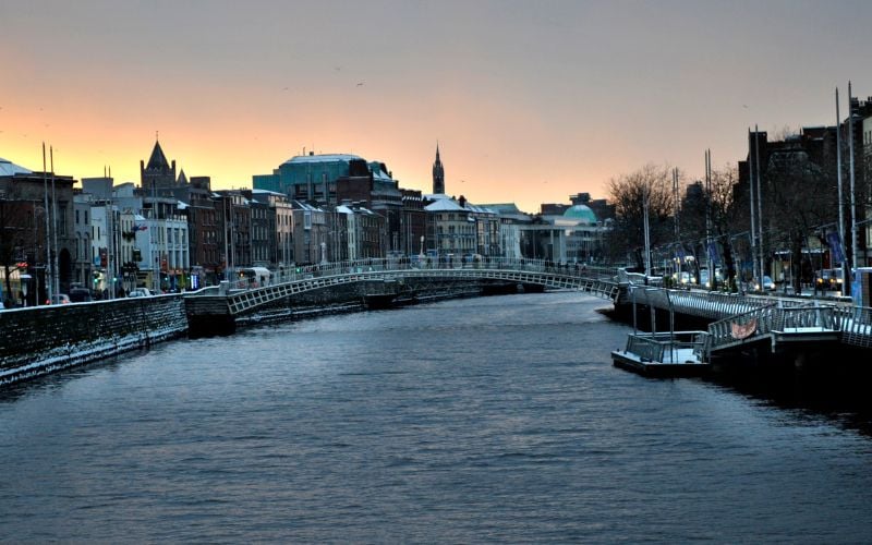 A cold Dublin City.