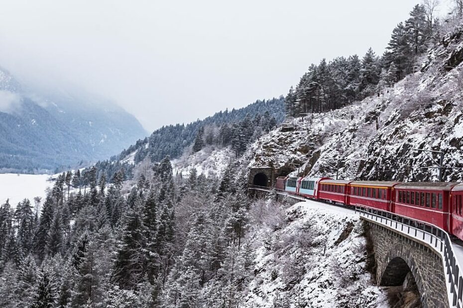 These European Christmas trains offer snowy peaks and festive markets
