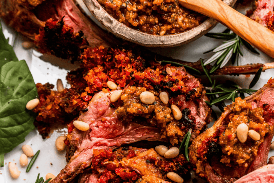 This Sun-Dried Tomato Crusted Rack of Lamb Is a Holiday Showstopper