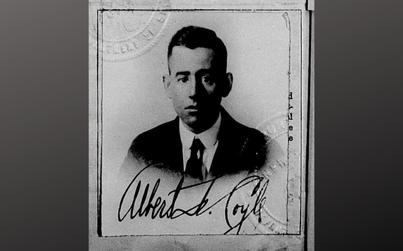 Albert Freeman Coyle's passport photo, from 1919.