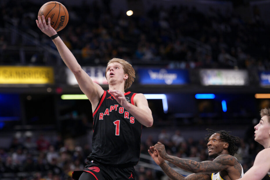 Gradey Dick's unexpected double-double boosts Raptors amid thin roster