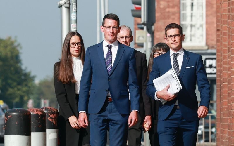 September 2023: Ammi Burke, Enoch Burke, his father Sean Burke, mother Martina Burke, and Isaac Burke and arrive at the Four Courts in Dublin.