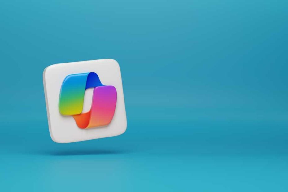 microsoft copilot logo on blue background