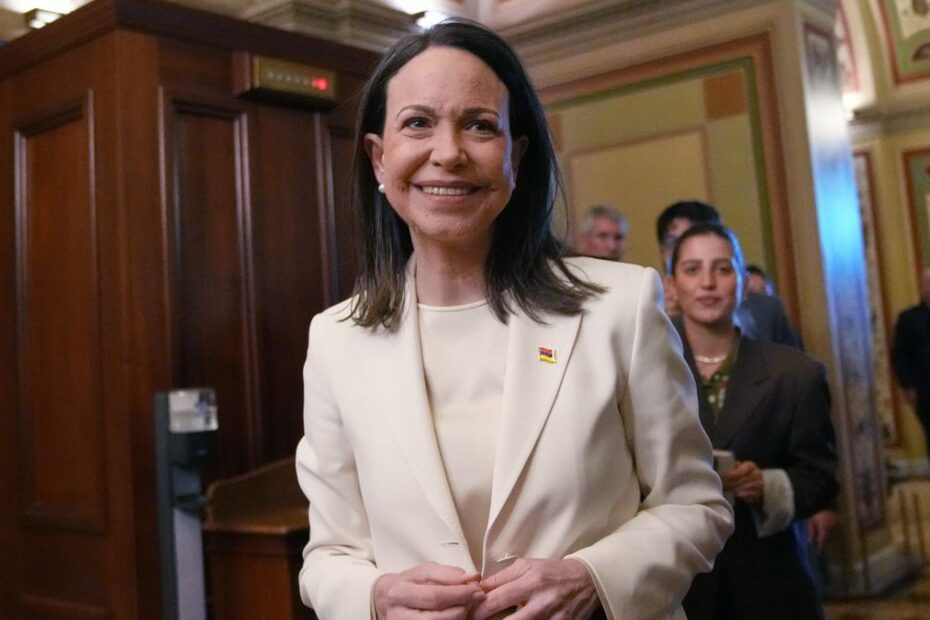 Venezuela’s Machado says she presented her Nobel Peace Prize to Trump during their meeting