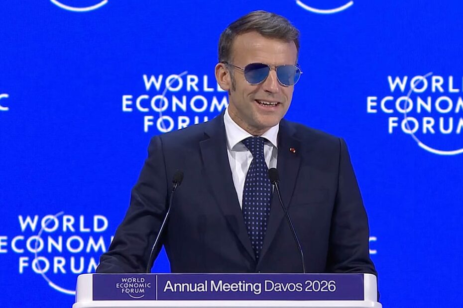 We do prefer respect to bullies, Macron says at Davos